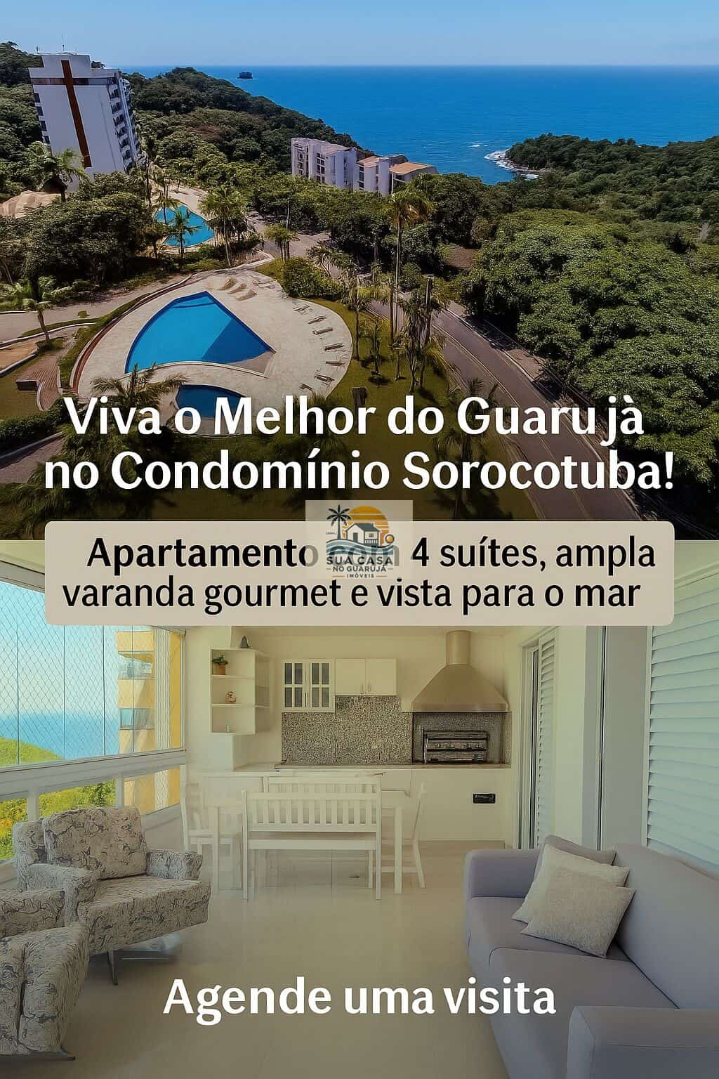 Condominio Sorocotuba Guaruja - apartamento venda 4 dormitorios 4 suites 2 vagas Morro Sorocotuba, Guarujá/SP