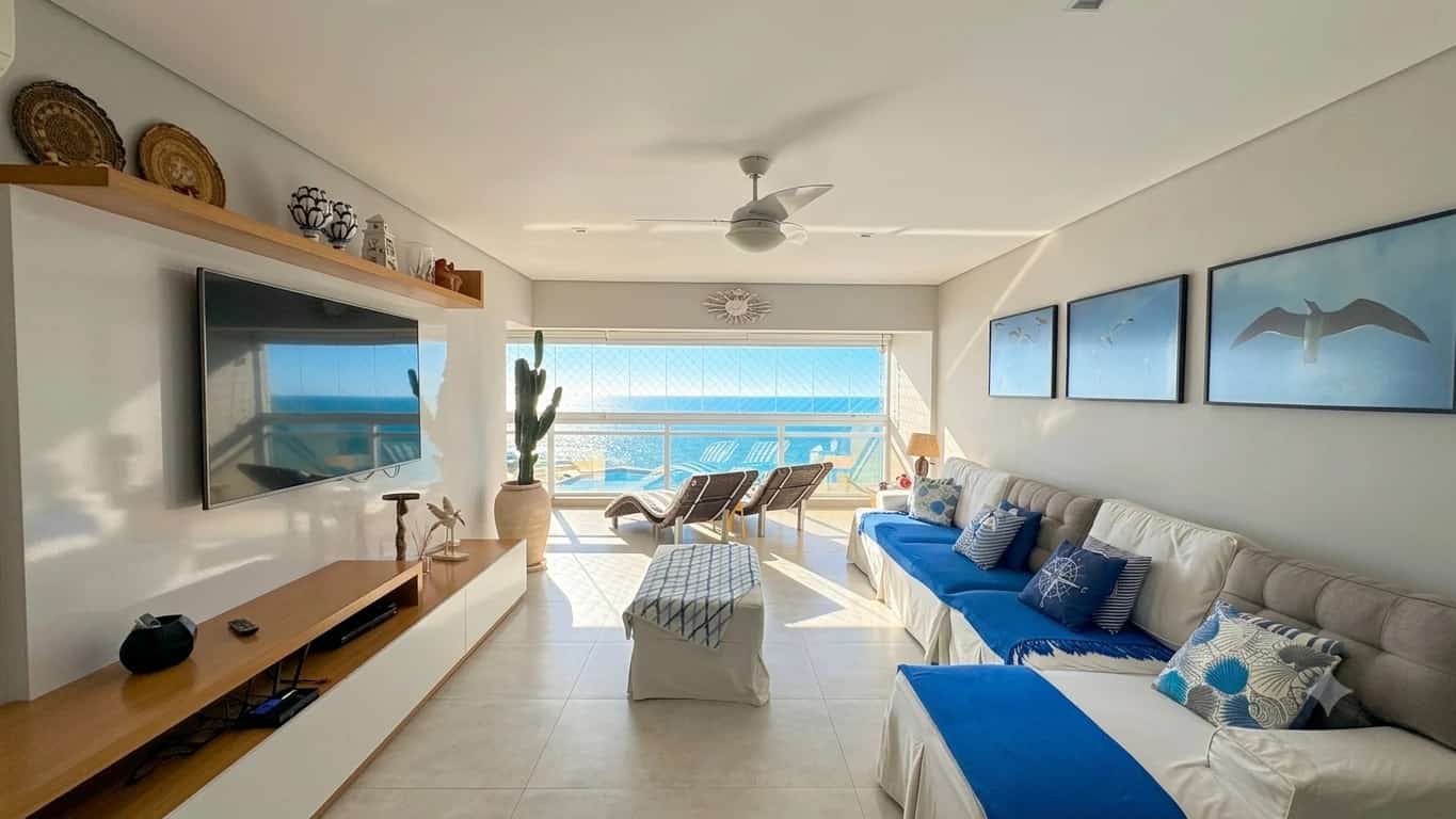 Apartamento de Luxo no Sorocotuba, Guarujá — Vista Mar, 3 Dormitórios e Praia Semi-Privativa